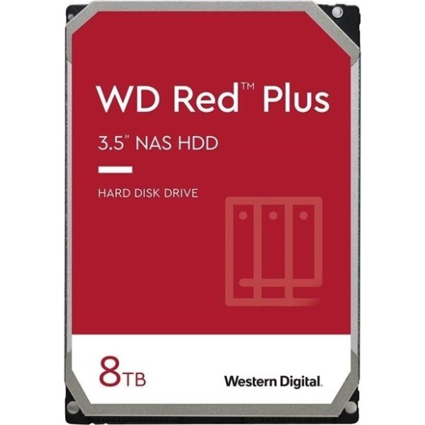 Western Digital Red Plus 3,5'' NAS-hårddisk | 8 TB