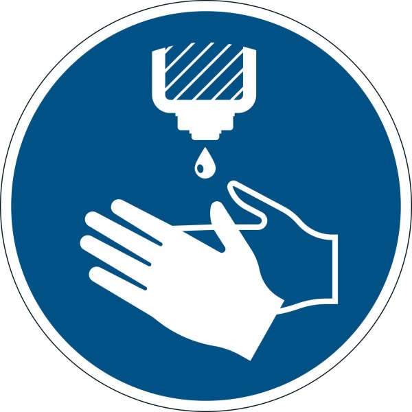 Durable Skylten "Använd handsprit" | Avtagbar