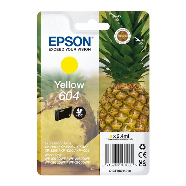 Epson T604 bläckpatron, gul