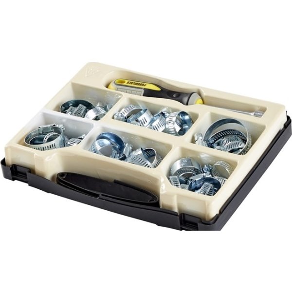 Probuilder slangklämmor ass. m/skruvmejsel 50 st