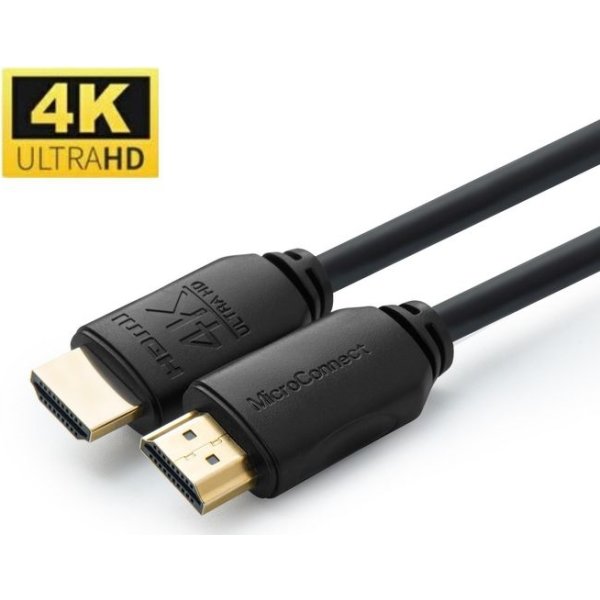 MicroConnect 4K HDMI kabel | 10 m | Svart