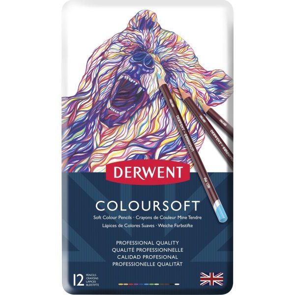 Derwent Coloursoft Färgblyertspenna | 12 färger