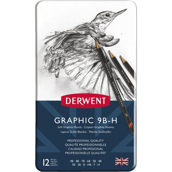 Derwent Graphic Grafitpennor | 9B-H | 12 st.