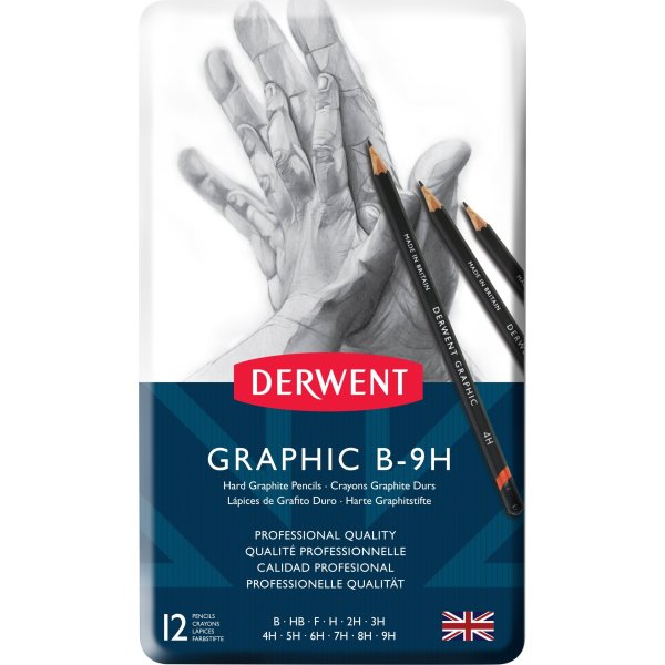 Derwent Graphic Grafitpennor | B-9H | 12 st.