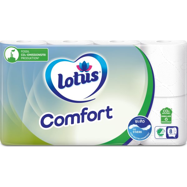 Lotus Comfort toalettpapper, 3 lager, 7x8 rullar