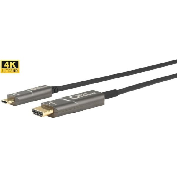 MicroConnect USB-C till HDMI fiberkabel | 15 m