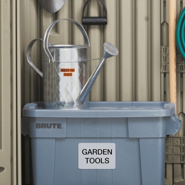 Dymo D1 Durable etikettband 12mm, svart på orange