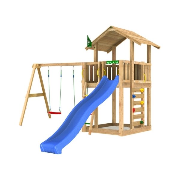 Jungle Gym Chalet 2.1 lektorn, gungor+rutschkana.