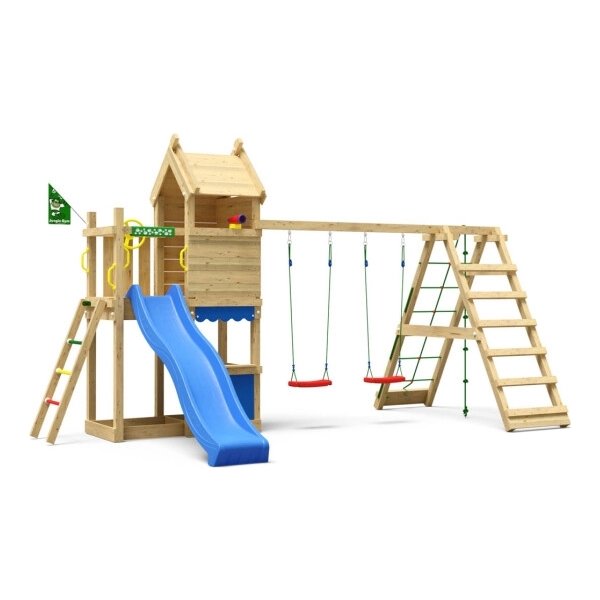 Jungle Gym Resort lektorn, klättring+blå rutsch