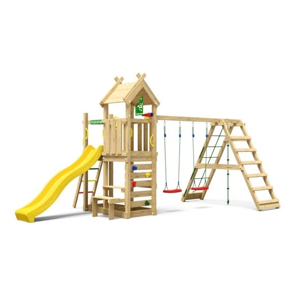 Jungle Gym Teepee lektorn, klättring + gul rutsch