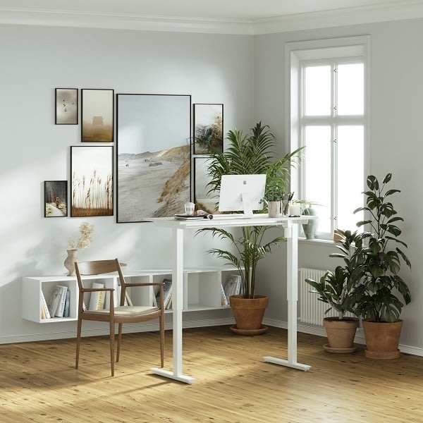 HeighTivity höj-&sänkbart skrivbord, 52x120cm, vit