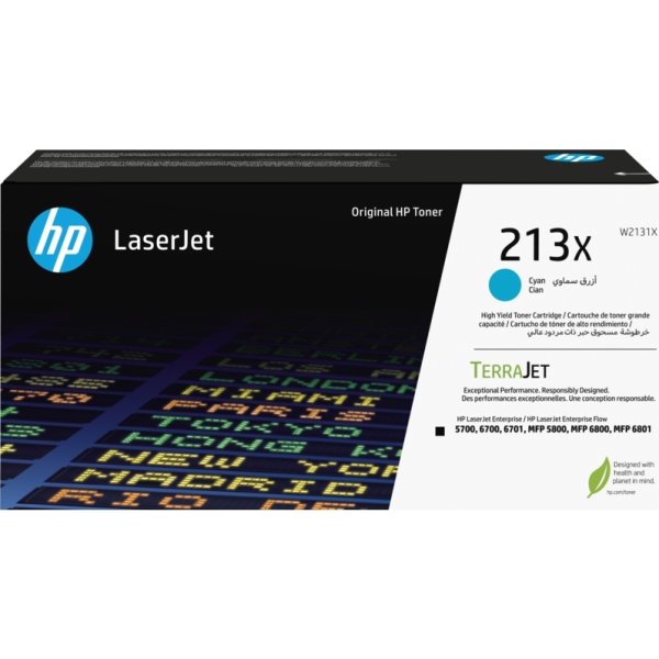 HP 213X W2131X lasertoner | Cyan | 6000 sidor