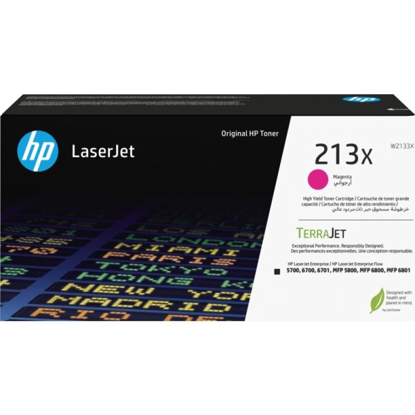 HP 213X W2133X lasertoner | Magenta | 6000 sidor