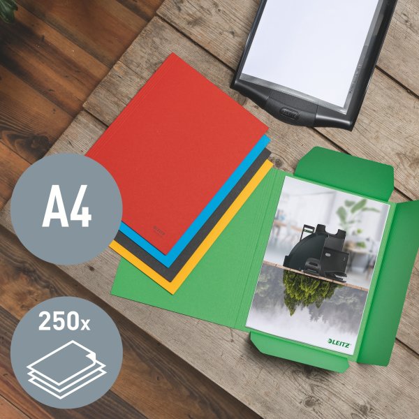 Leitz Recycle 3-flikig mapp | A4 | Kartong | Blå