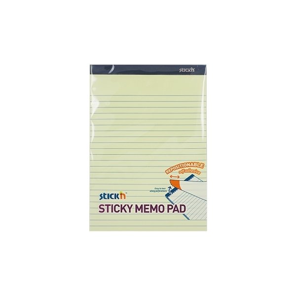 Stick'n Memo Pad notisblock | 25x17 cm | Linjerat