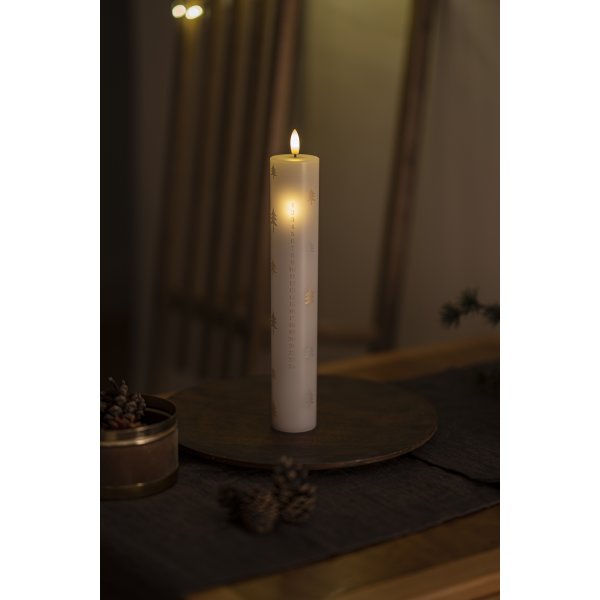 Sirius Sille kalenderljus | Vit/silver