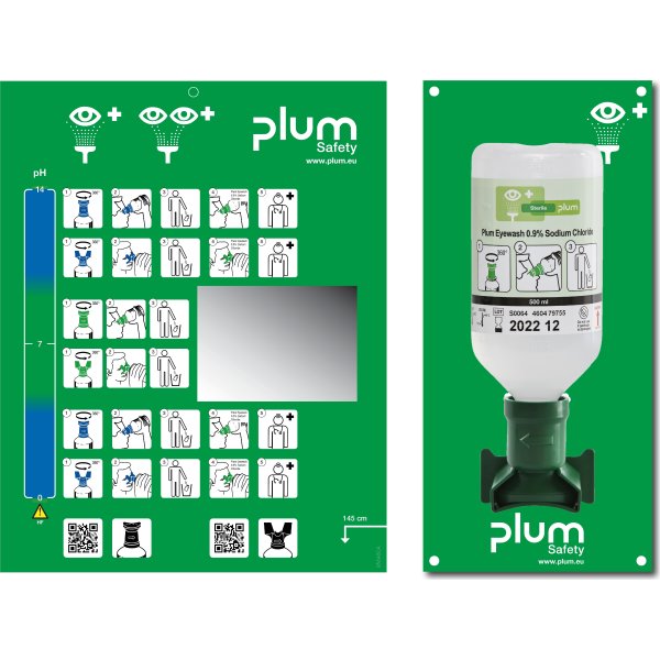 Plum ögonduschstation | Plastlåda | 1 dusch