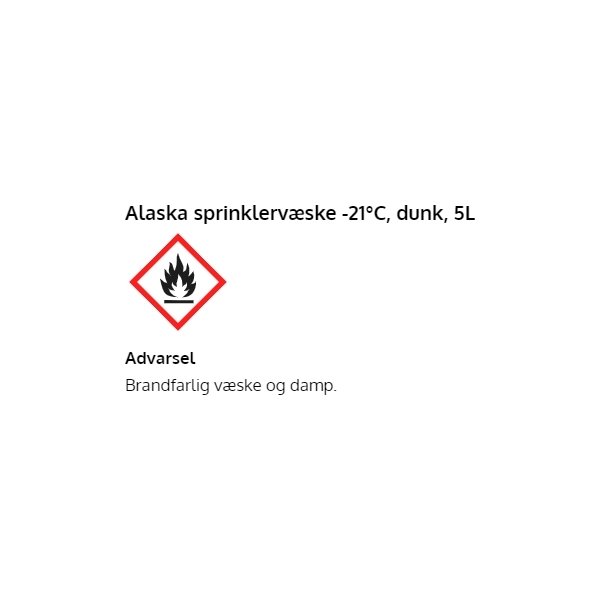 Alaska sprinklervätska, -21 °C, Dunk, 5 l