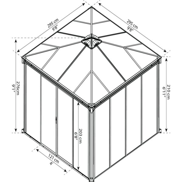Palram Canopia Palermo 3000 förslutningssystem