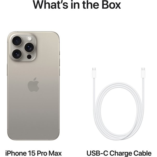 Apple iPhone 15 Pro Max | 1 TB | Naturlig titan