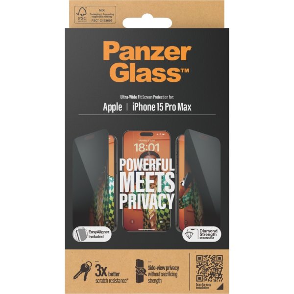 PanzerGlass UWF Privacy iPhone 15 Pro Max