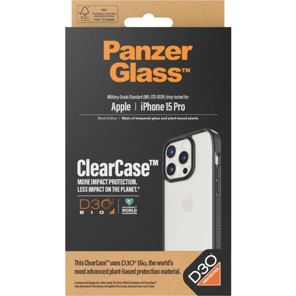 Panzerglass ClearCase mobilskal för iPhone 15 Pro