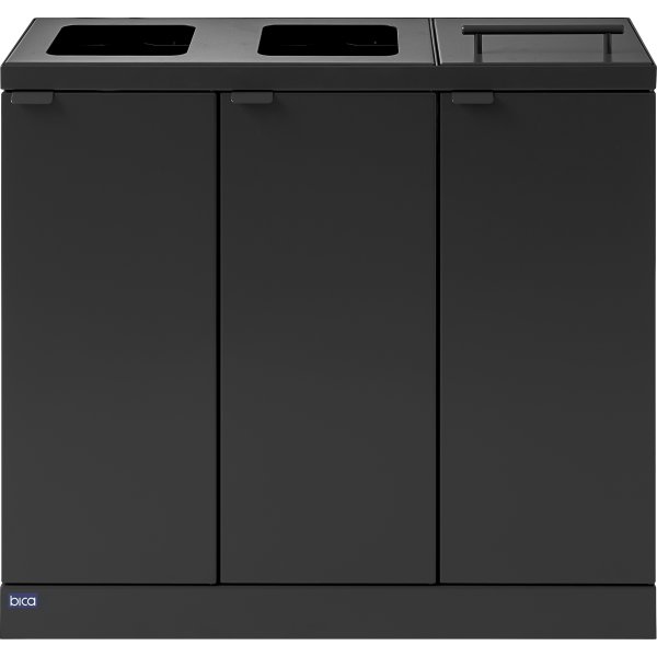 Carbi avfallsstation 3x45 l | Lyftlock | Antracit
