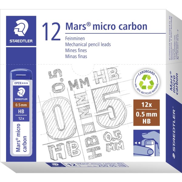 Staedtler Mars Micro 250 Stift HB, 0,5 mm, 12 st