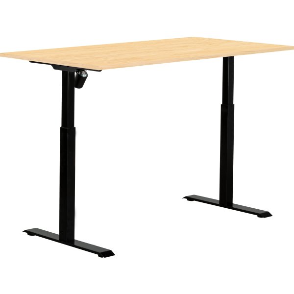 Sun-Flex I höj-/sänkbart bord, 160x80, svart/björk