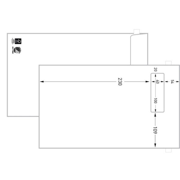 Office kuvert | Självhäftande | A4-C4p | Fönster