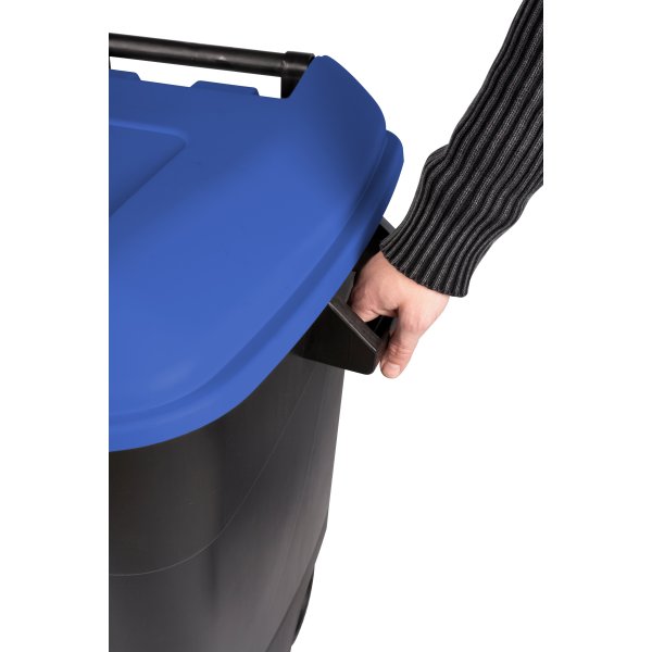 TAYG avfallsbehållare | 120 liter | Svart/blå