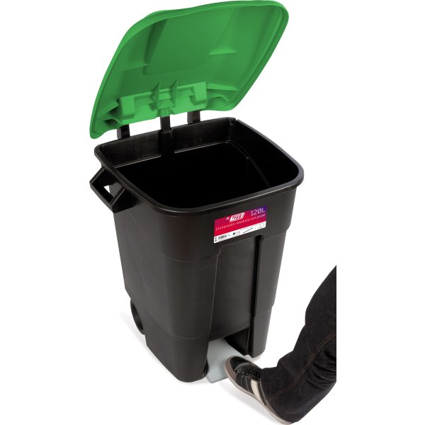 TAYG avfallsbehållare | 120 liter | Svart/grön