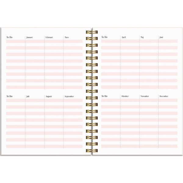 Burde 2024 Kalender Life Planner, A6, pink