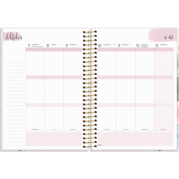 Burde 2024 Kalender Life Organizer, blommor