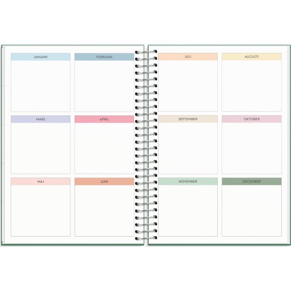 Burde 2024 Kalender Life Organizer, grön