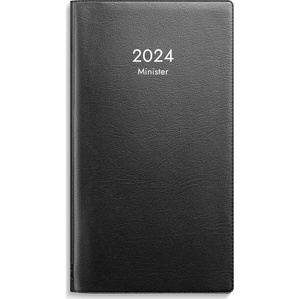 Burde 2024 Fickkalender, Minister, svart plast
