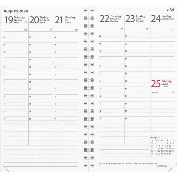 Burde 2024 Kalender Interplano, refill