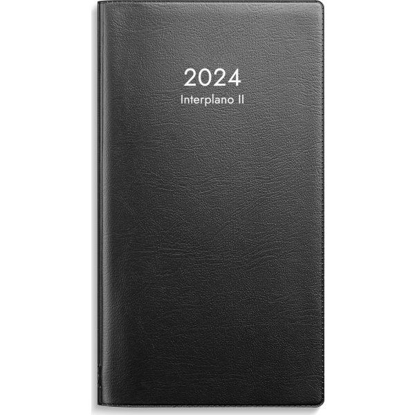 Burde 2024 Kalender Interplano 2, svart plast