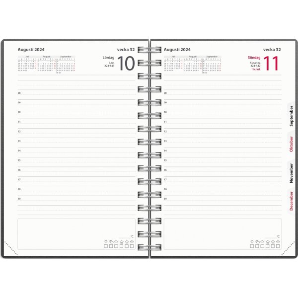 Burde 2024 Kalender Dagbok Melfi, rosa konstläder