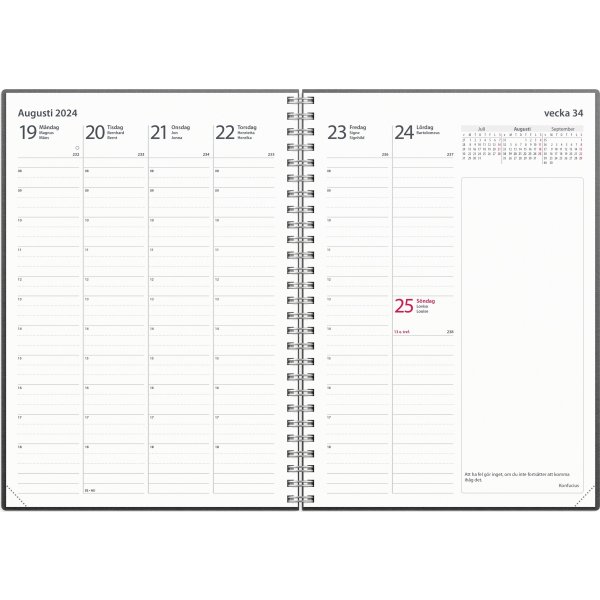 Burde 2024 Kalender Business Melfi, rosa k.läder