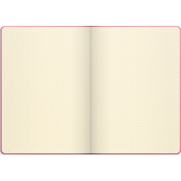 Noteringsblock Mayland DotNotes A5 konstläder rosa