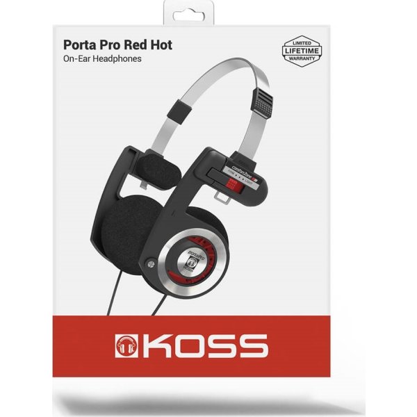 Koss Porta Pro 2.0 on-ear-hörlurar | Röda