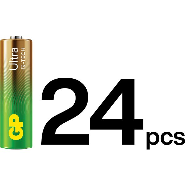 GP Ultra Alkaline AA-batteri | 15AU/LR6 | 24-pack