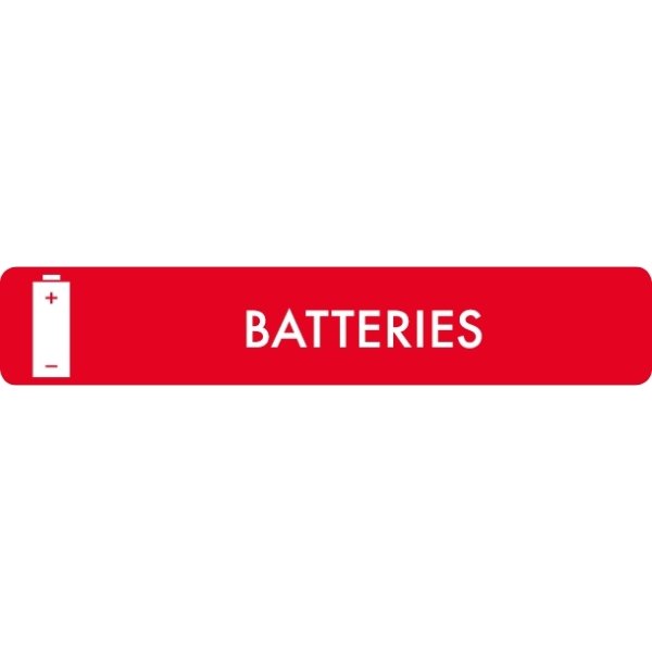 Sopsorteringsskylt | 16x3 cm | Batteries