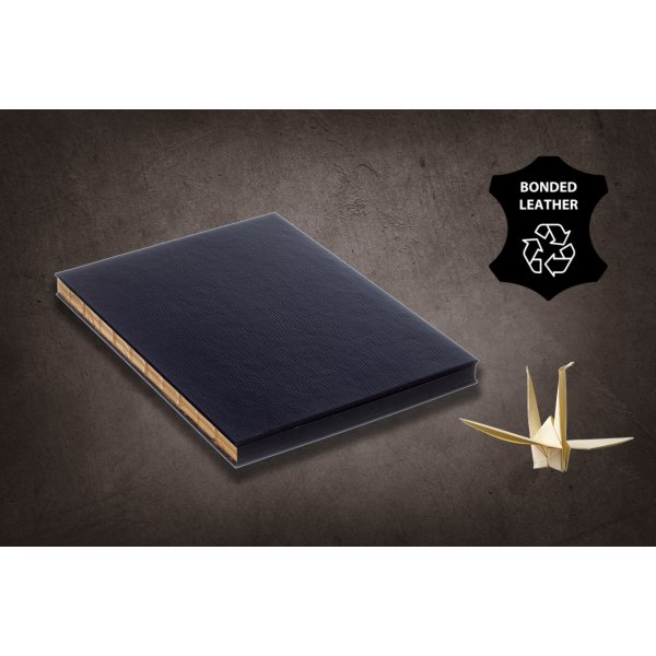 Ikigi Leather Gold anteckningsbok | A5 | Blank