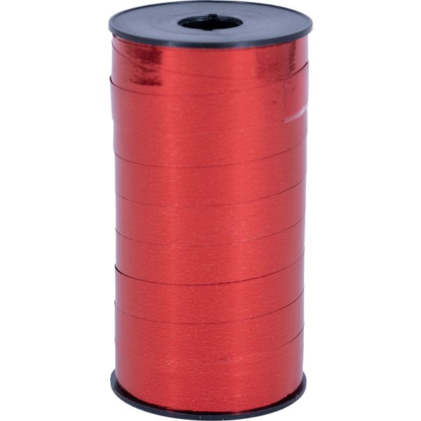 Presentsnöre metallic, 10 mm x 50 m, röd