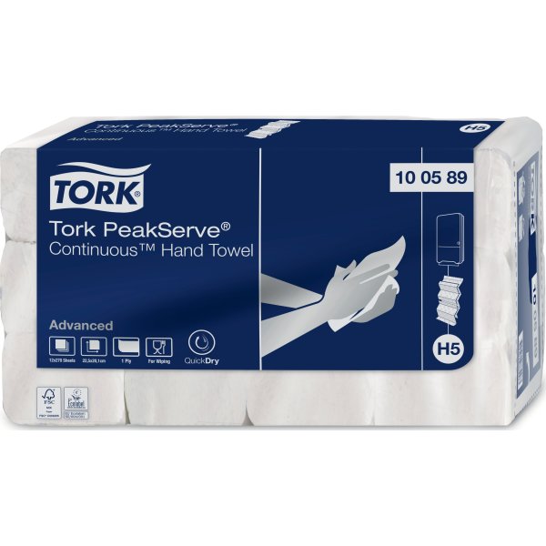 Tork H5 PeakServe Advanced Pappershanddukar, 12 pk