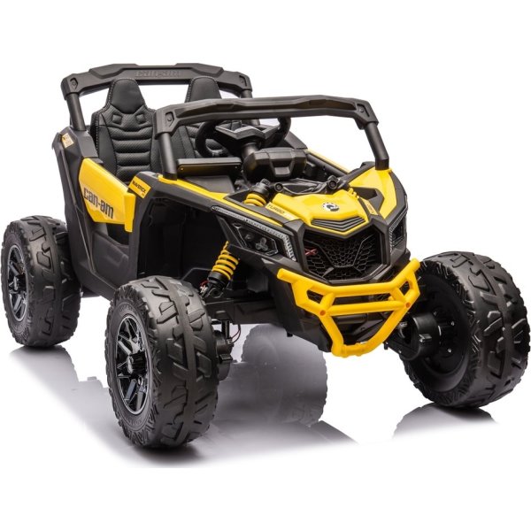 Elbil Can-Am Marverick UTV för barn, 4x200W, gul