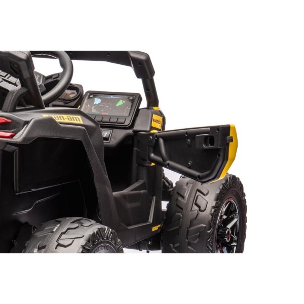 Elbil Can-Am Marverick UTV för barn, 4x200W, gul