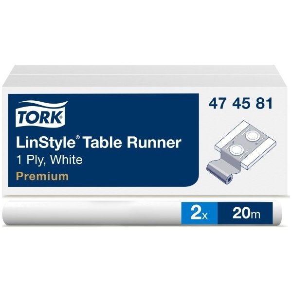 Tork Premium LinStyle duk, 1 lager, vit